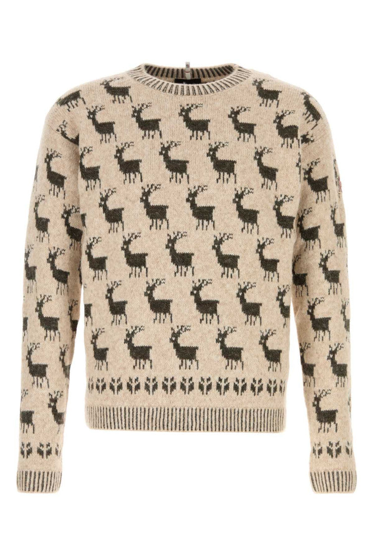 Light Beige Jacquard Sweater 1