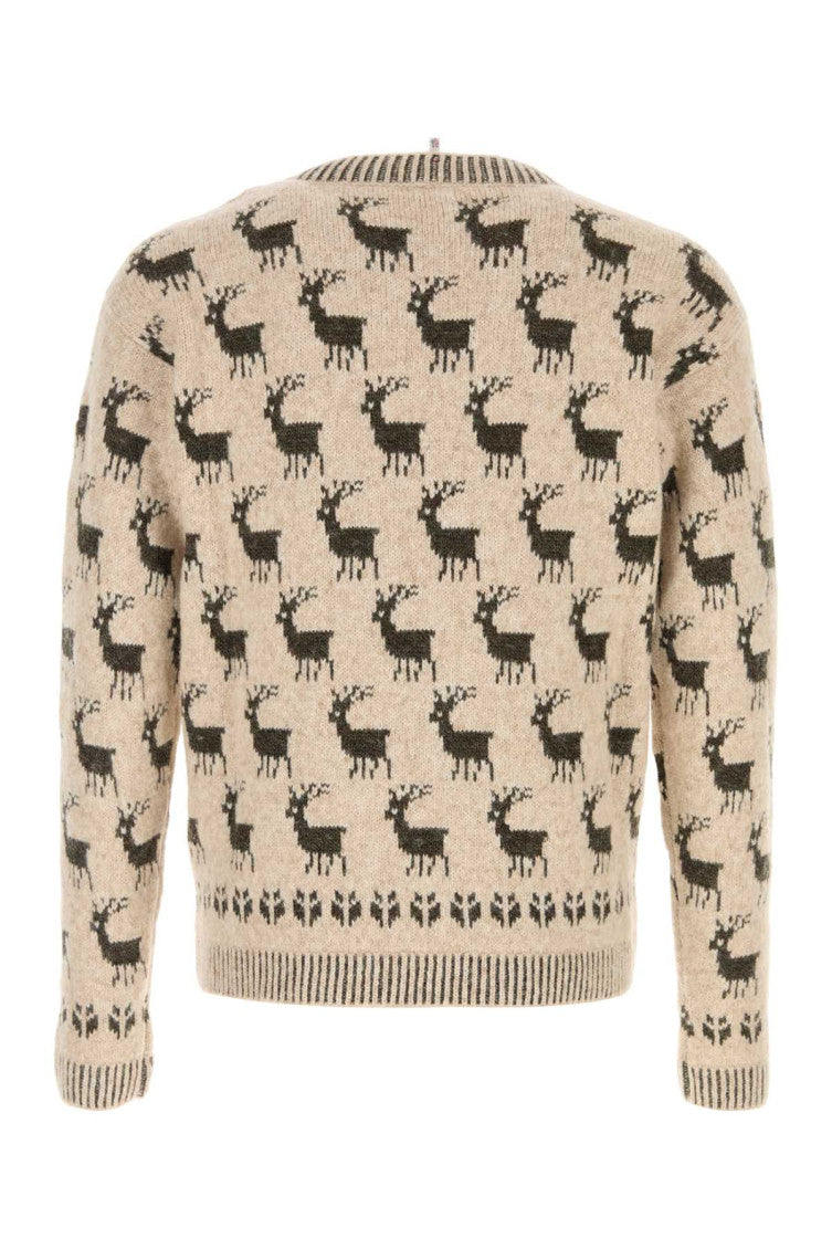 Light Beige Jacquard Sweater 2