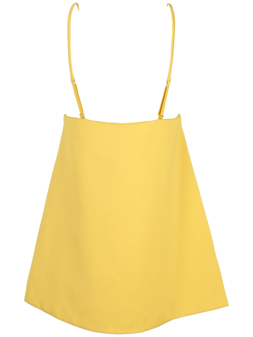Yellow V Neck Mini Dress 2