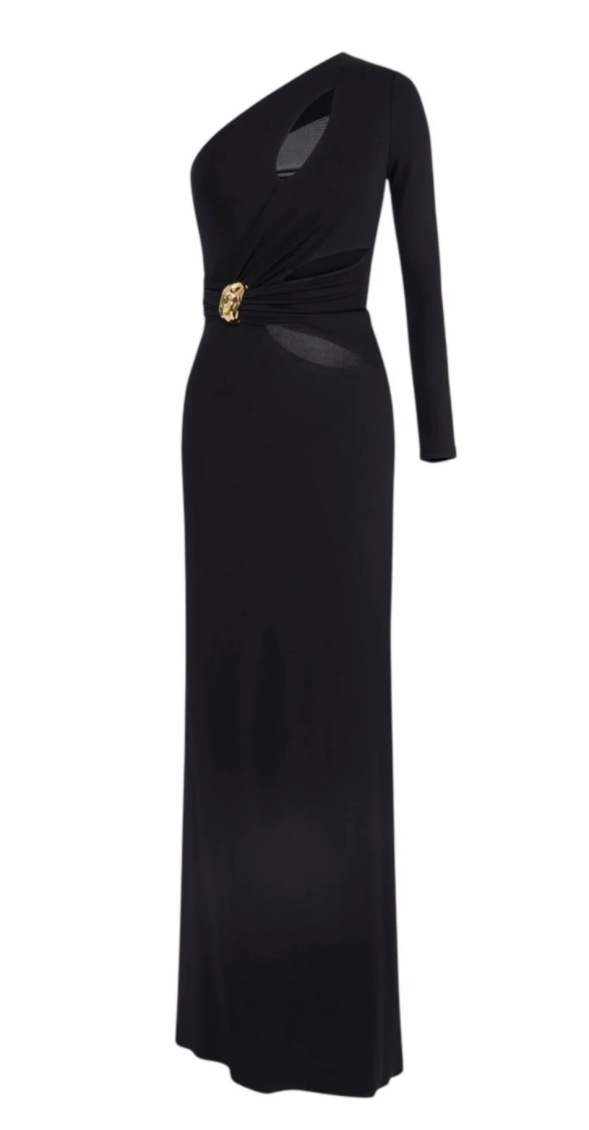 Black One Shoulder Maxi Dress 1