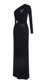 Black One Shoulder Maxi Dress 1