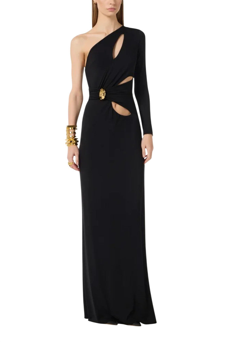 Black One Shoulder Maxi Dress 2