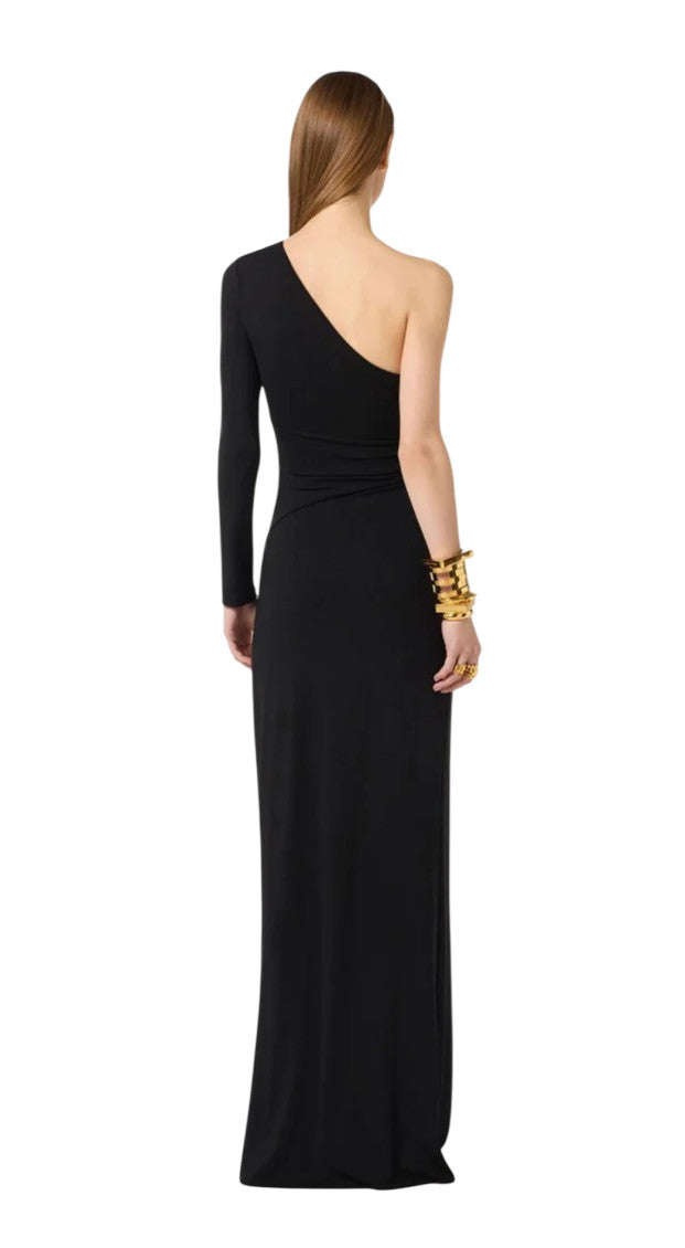 Black One Shoulder Maxi Dress 3