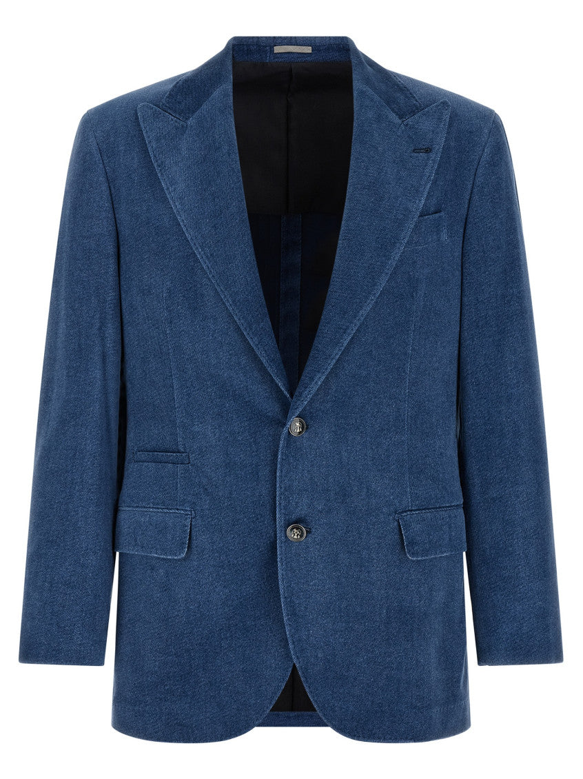 Blue Peaked Lapel Blazer 1