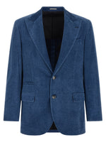 Blue Peaked Lapel Blazer 1