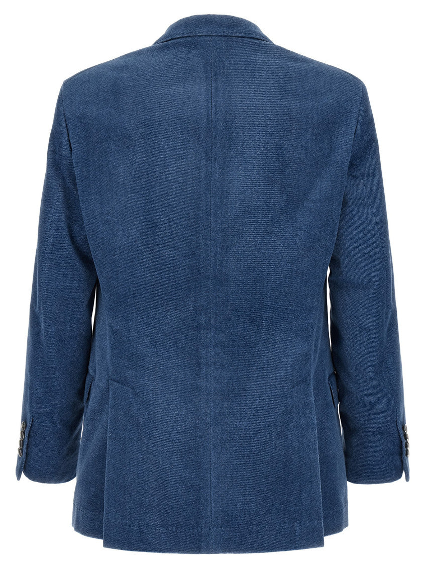 Blue Peaked Lapel Blazer 2