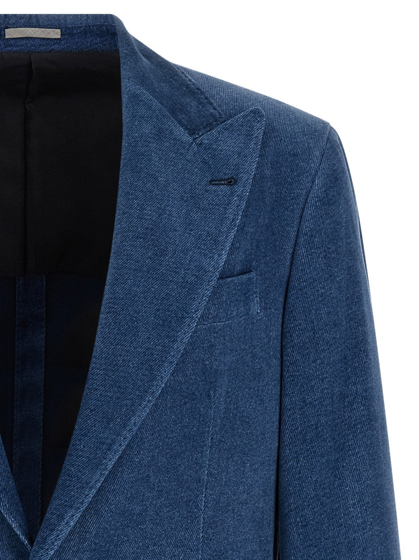 Blue Peaked Lapel Blazer 3