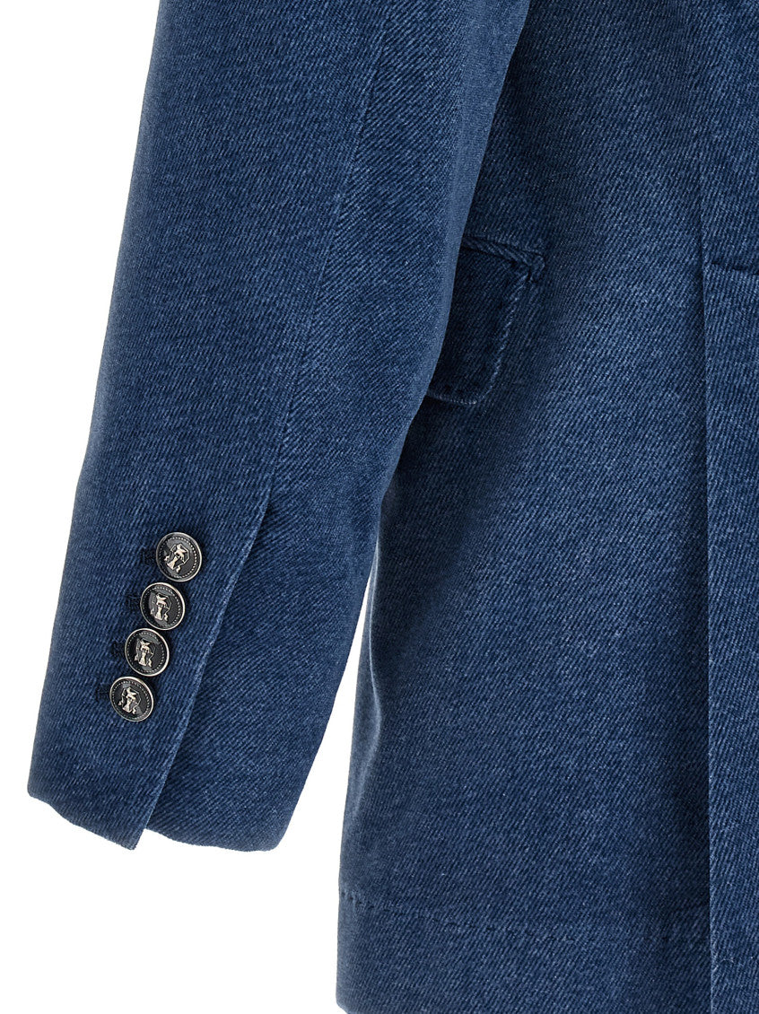 Blue Peaked Lapel Blazer 4