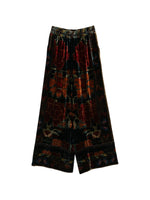 Red Printed Elasticated Pants 1