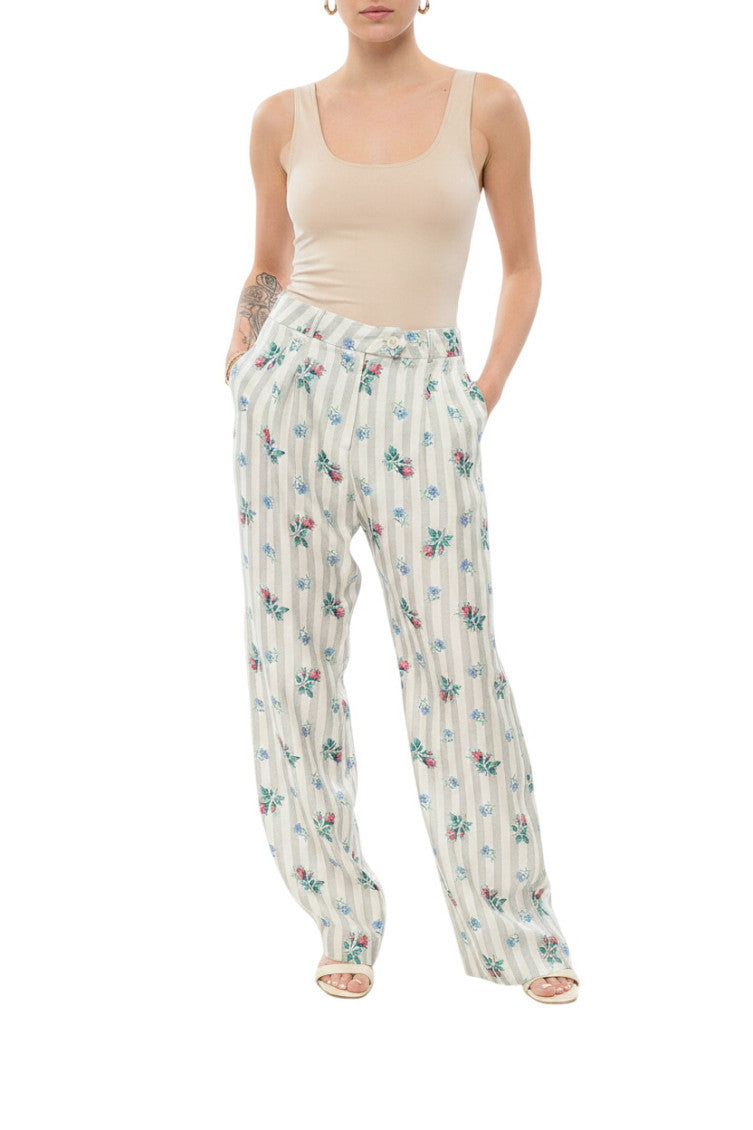 Multicolor Loose Drawstring Pants 1