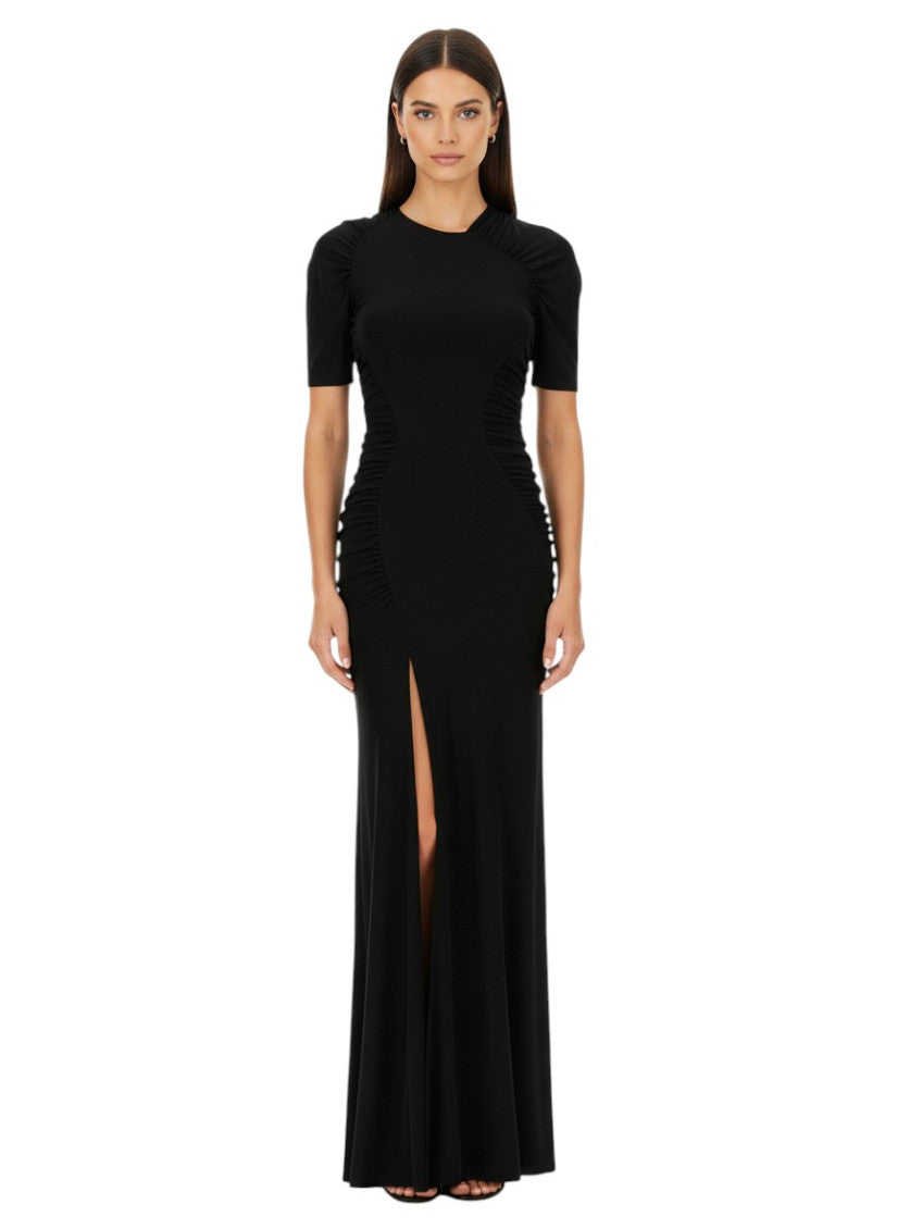 Black Crew Neck Maxi Dress 3