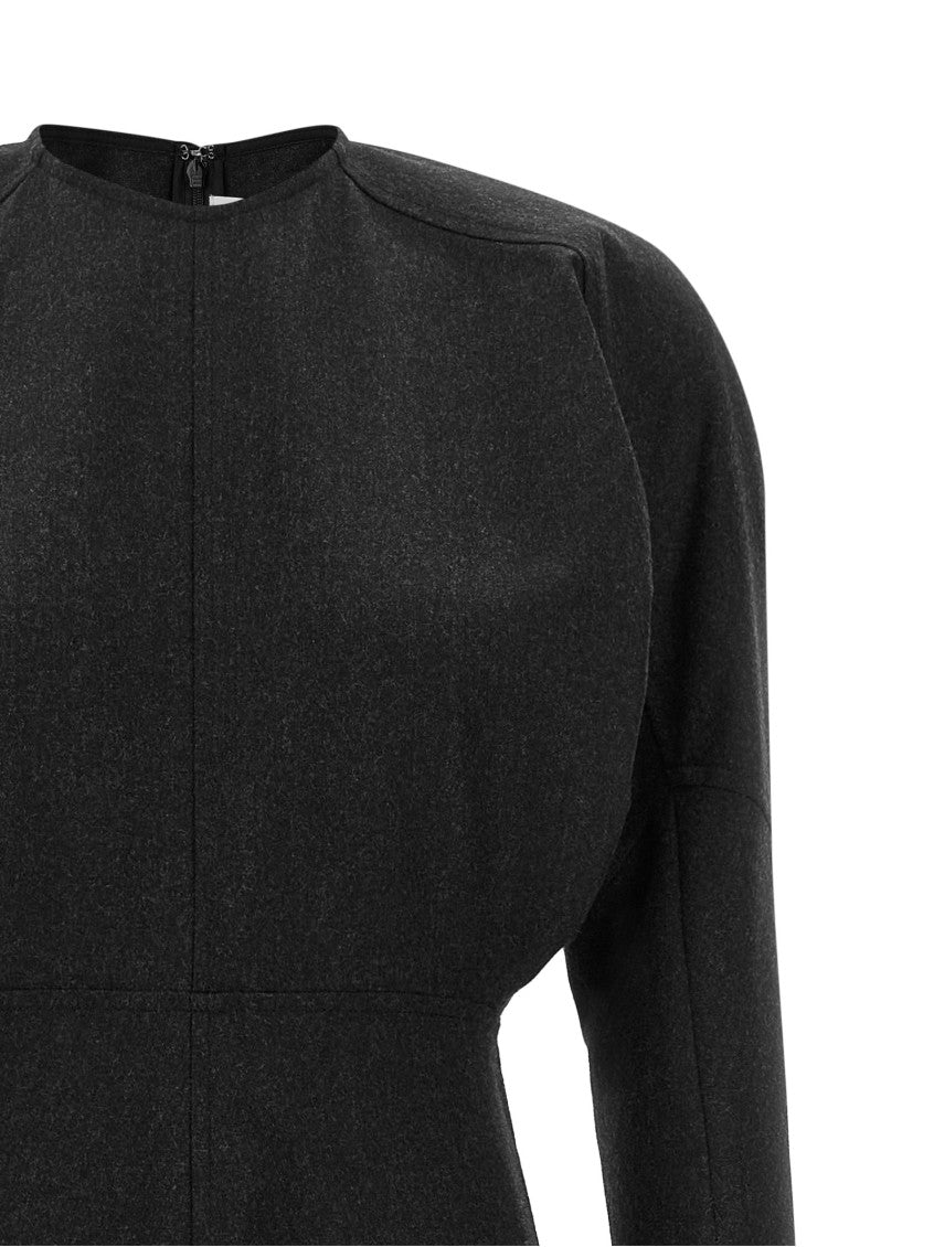 Black Crew Neck Midi Dress 5