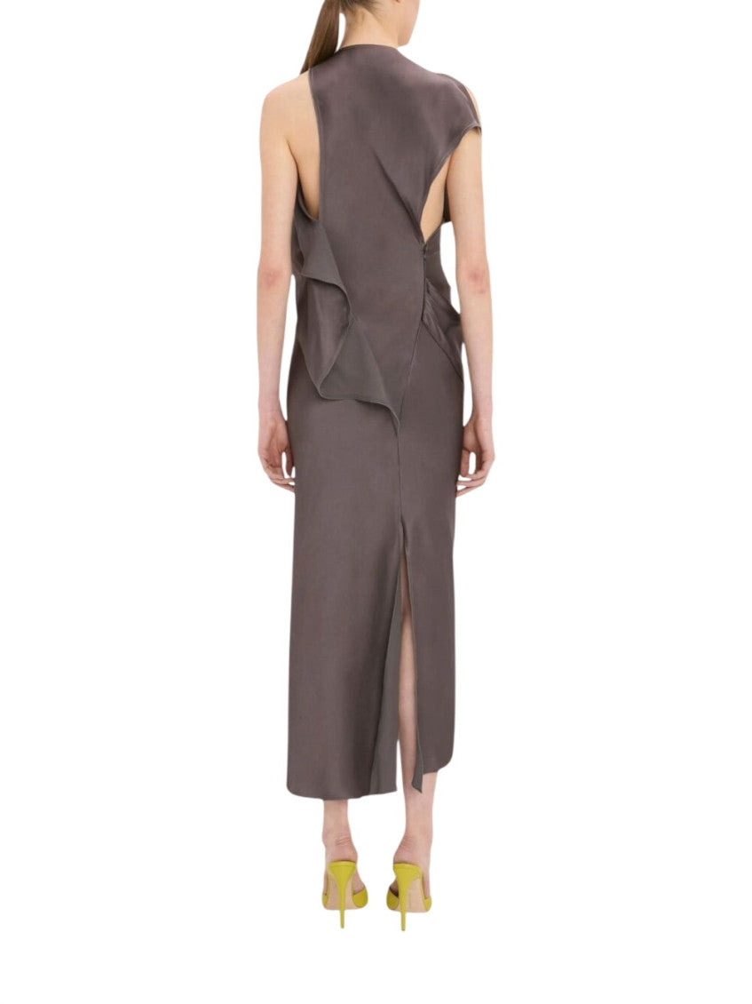 Brown Boat Neck Maxi Dress 3