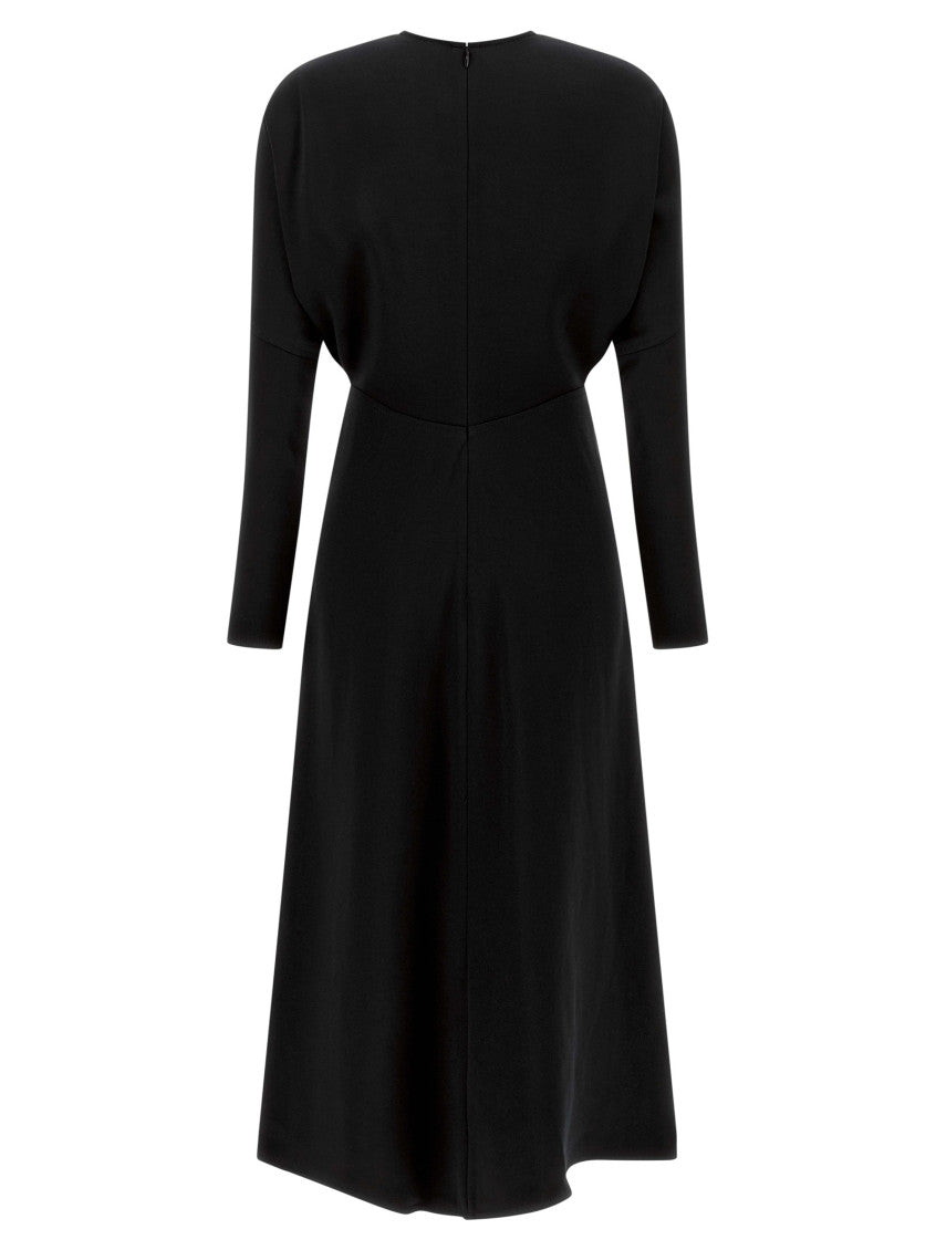 Black Crew Neck Midi Dress 2