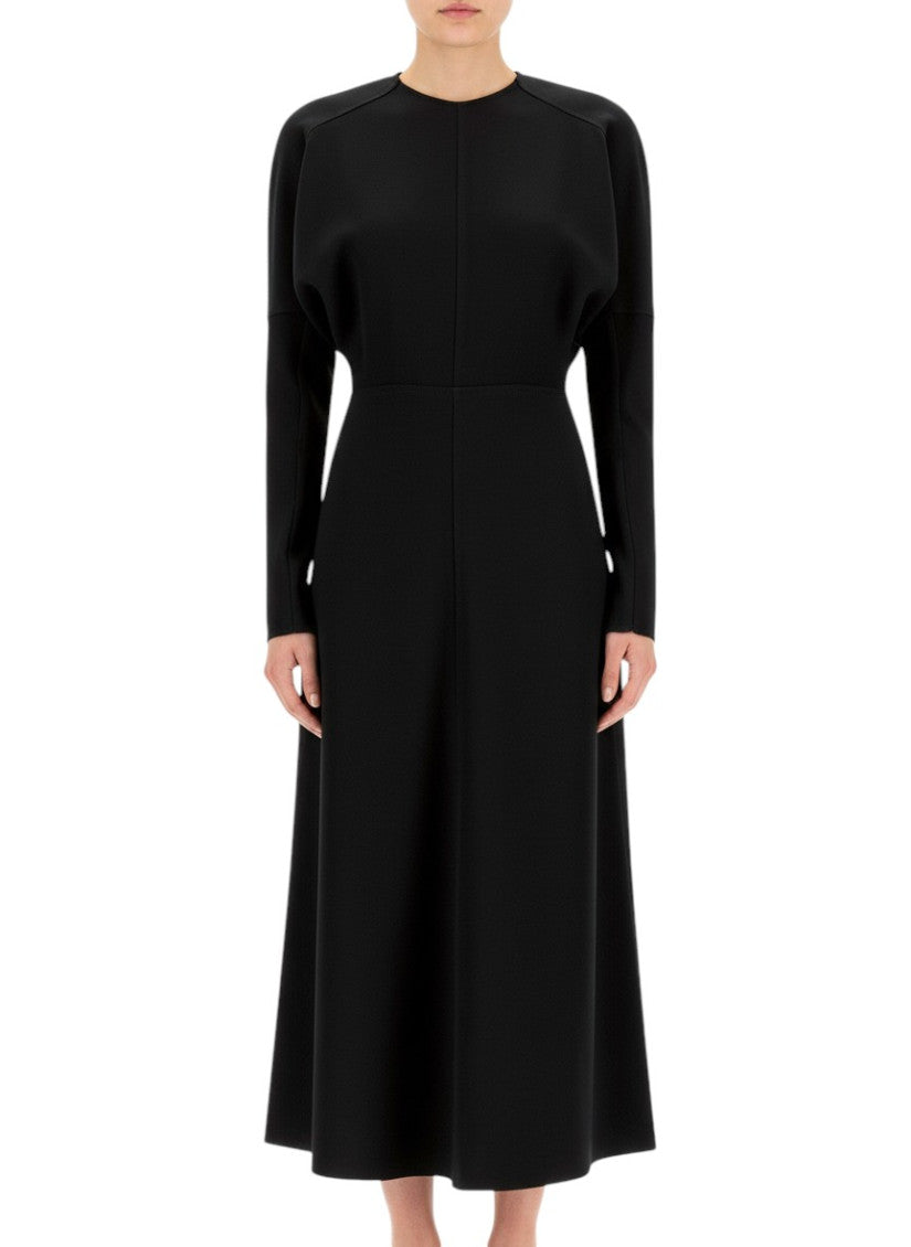 Black Crew Neck Midi Dress 3