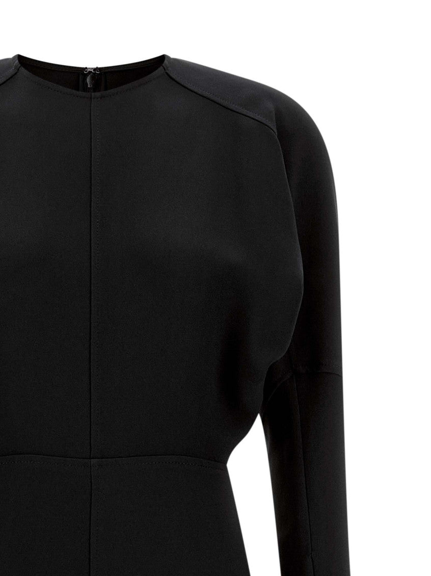 Black Crew Neck Midi Dress 5