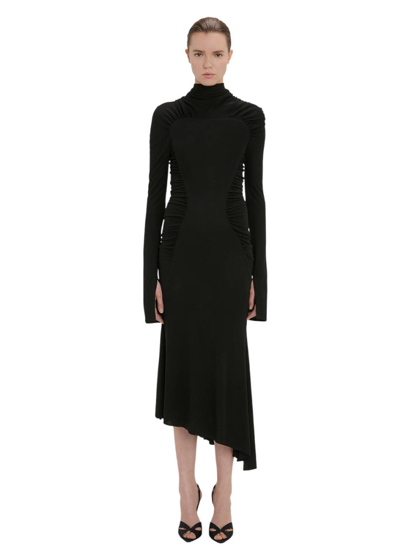 Black Turtle Neck Midi Dress 2