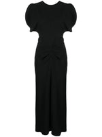 Black Round Neck Midi Dress 1
