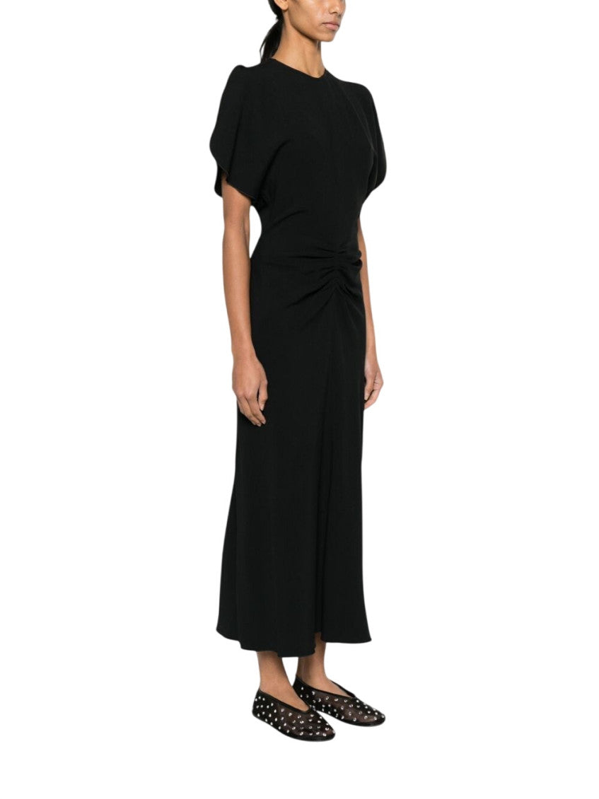 Black Round Neck Midi Dress 3