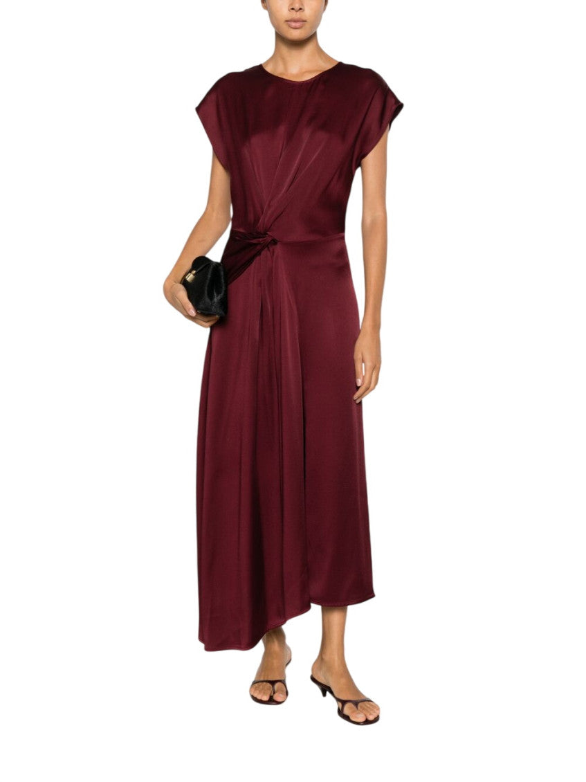 Red Round Neck Midi Dress 2