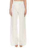 White Straight Flat Front Pant 1