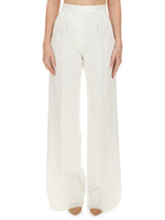 White Straight Flat Front Pant 1