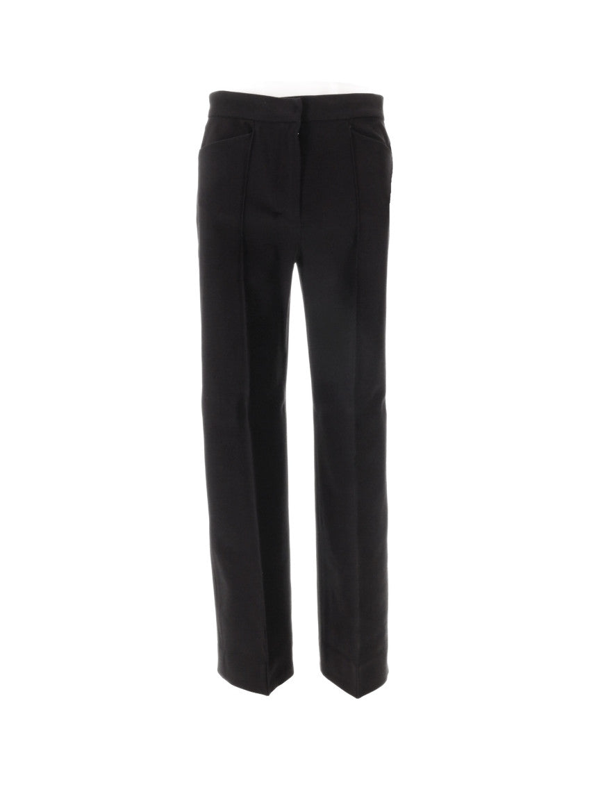 Black Slim Flat Front Pants 1