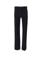 Navy Blue Flared Flat Front Pants 1