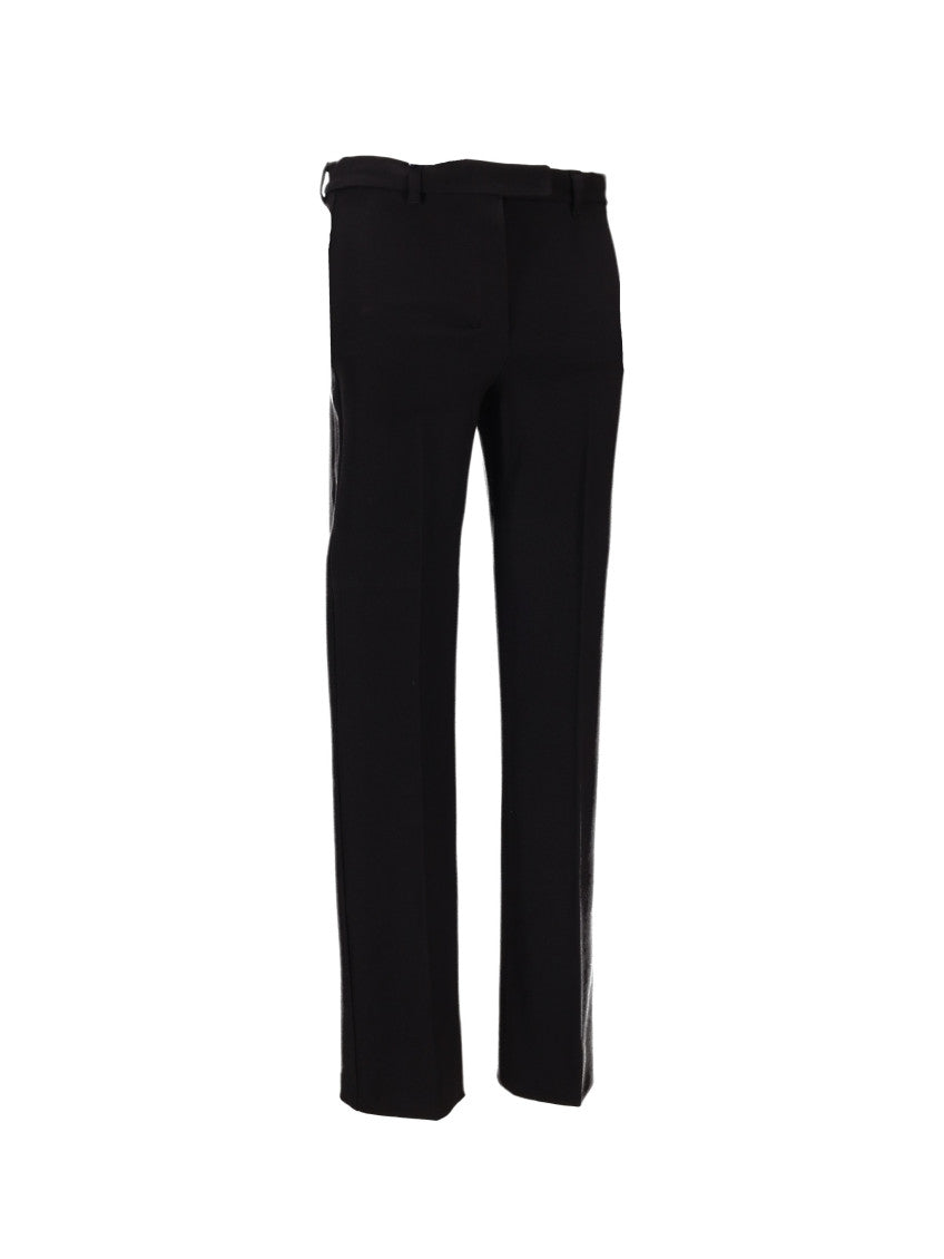 Black Slim Flat Front Pants 3