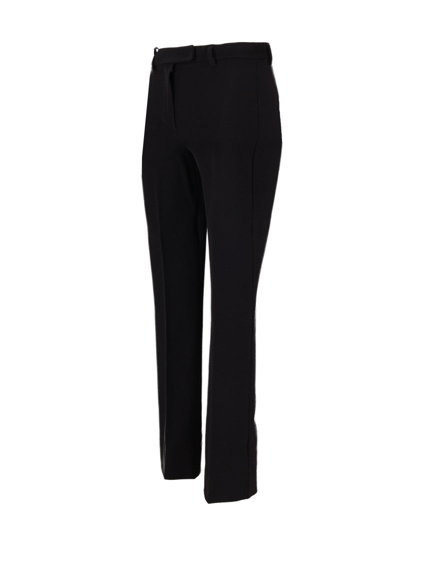 Black Slim Flat Front Pants 4