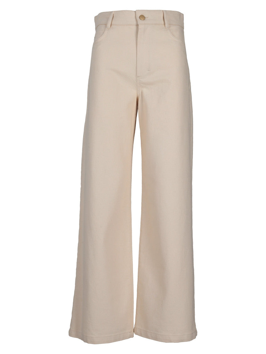 Beige Straight Flat Front Pant 1