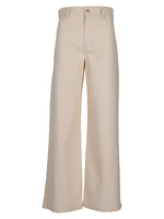 Beige Straight Flat Front Pant 1