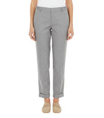 Grey Tailored Flat Front Pants 1
