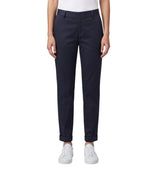 Navy Blue Tapered Flat Front Pants 1