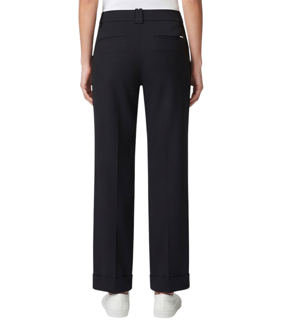 Black Tailored Flat Front Pants 2