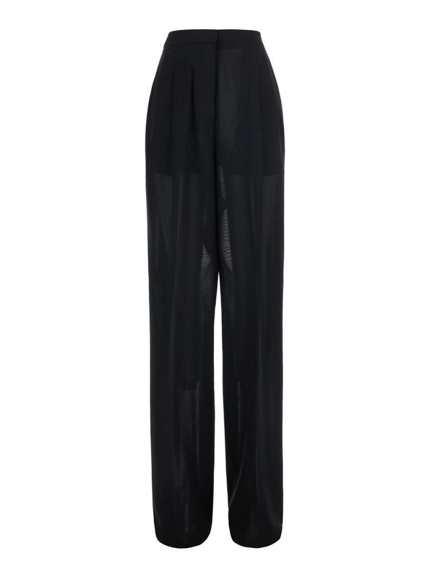 Black Regular Pleated Pants 1