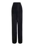 Black Regular Pleated Pants 1