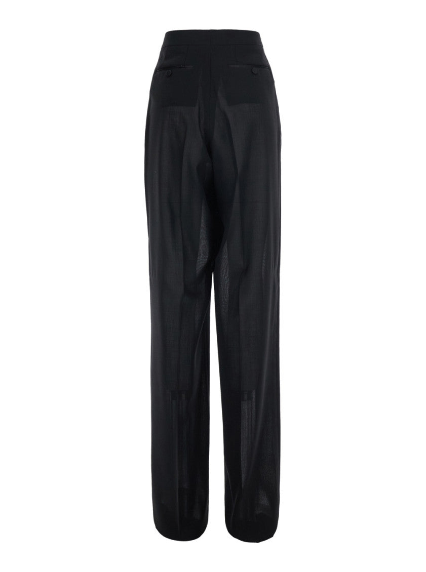 Black Regular Pleated Pants 2