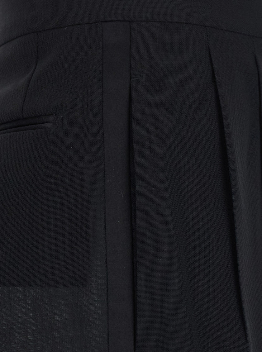Black Regular Pleated Pants 3