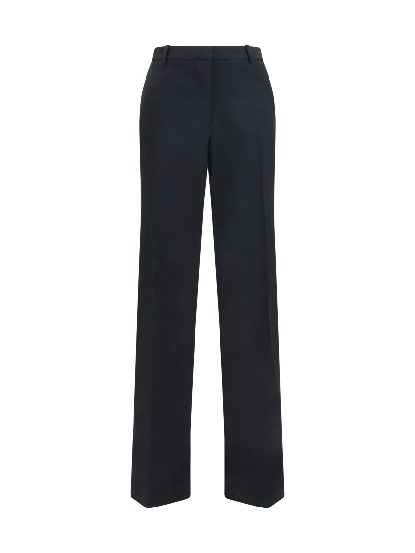 Black Straight Pleated Pant 1