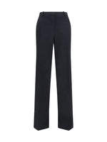Black Straight Pleated Pant 1