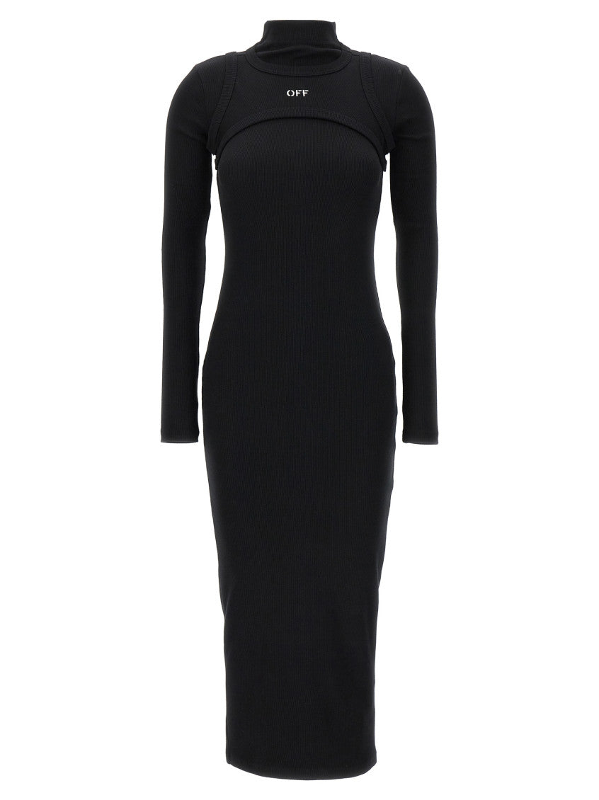 Black Turtle Neck Midi Dress 1