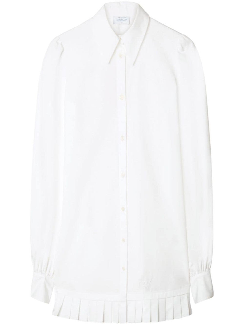 White Shirt Collar Mini Dress 1