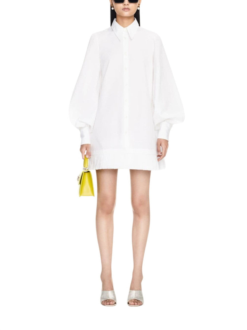 White Shirt Collar Mini Dress 2