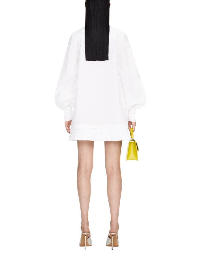 White Shirt Collar Mini Dress 3