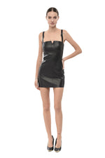 Black Sweet Heart Neck Mini Dress 1