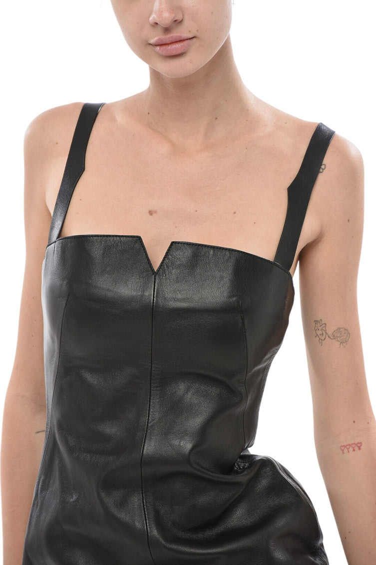 Black Sweet Heart Neck Mini Dress 3