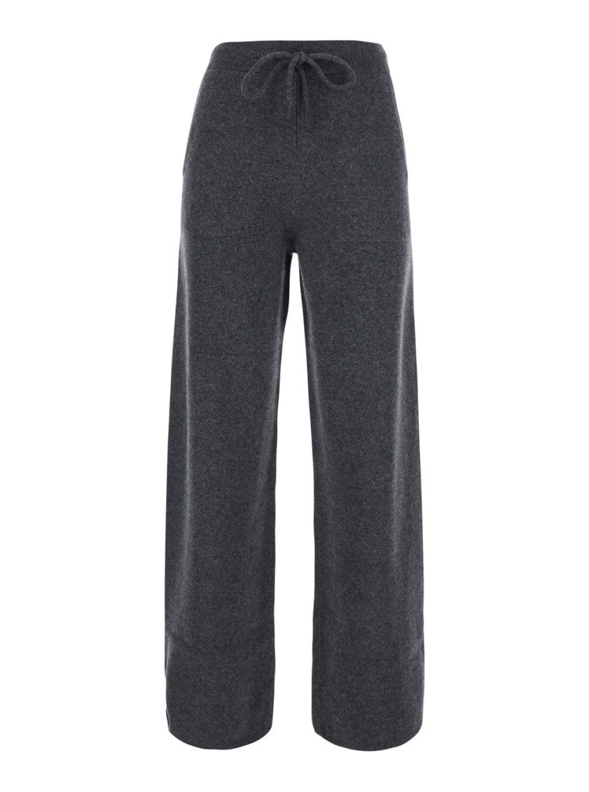 Grey Regular Drawstring Pants 1