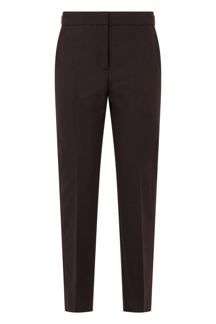 Maroon Slim Flat Front Pants 1