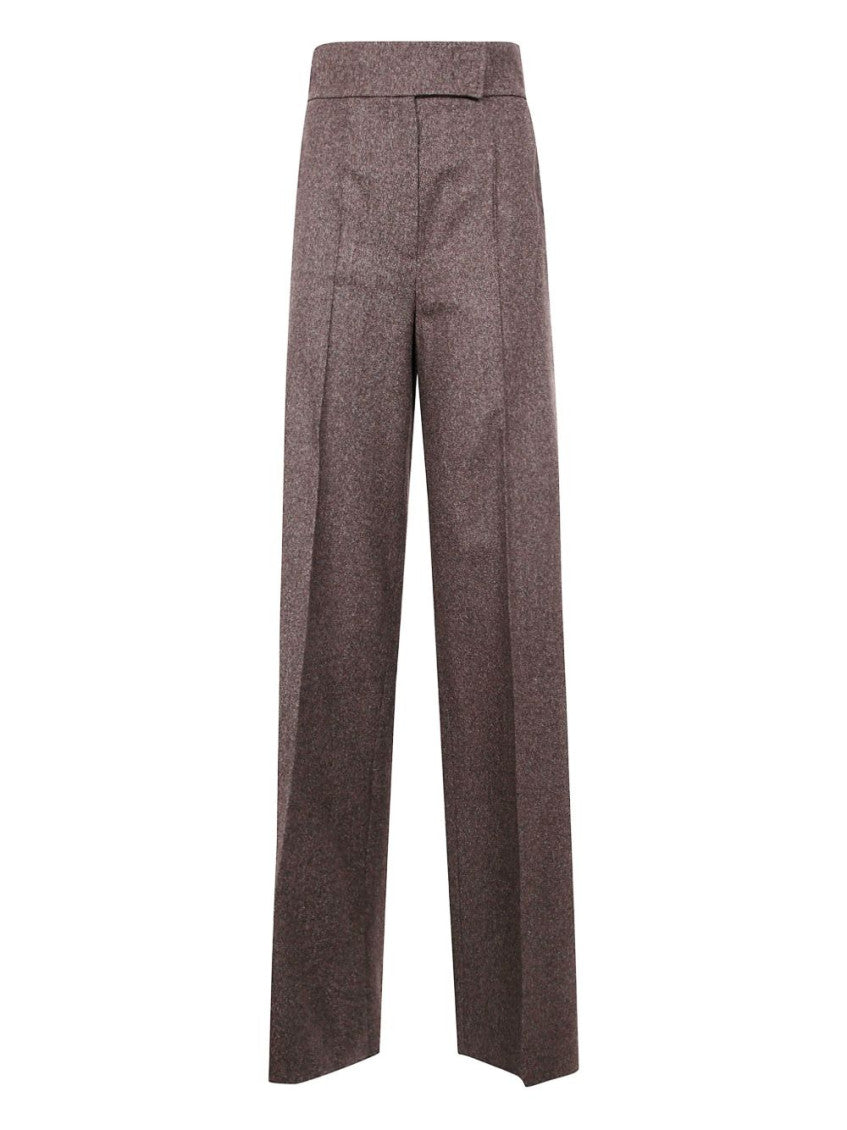 Brown Straight Flat Front Pants 1